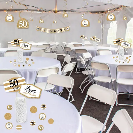 Big Dot of Happiness We Still Do - 50th Wedding Anniversary - Anniversary Party Supplies Decoration Kit - Decor Galore Party Pack - 51 Pieces {4}