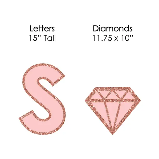 Big Dot of Happiness Bride Squad - Yard Sign Outdoor Lawn Decorations - Rose Gold Bridal Shower or Bachelorette Party Yard Signs - She Said Yes {7}