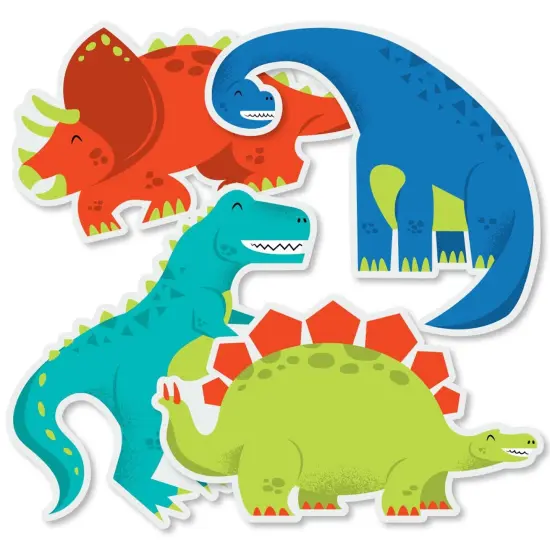 Big Dot of Happiness Roar Dinosaur - T-Rex Triceratops Stegosaurus & Brontosaurus Decor DIY Dino Baby Shower or Birthday Party Essentials - Set of 20 {3}