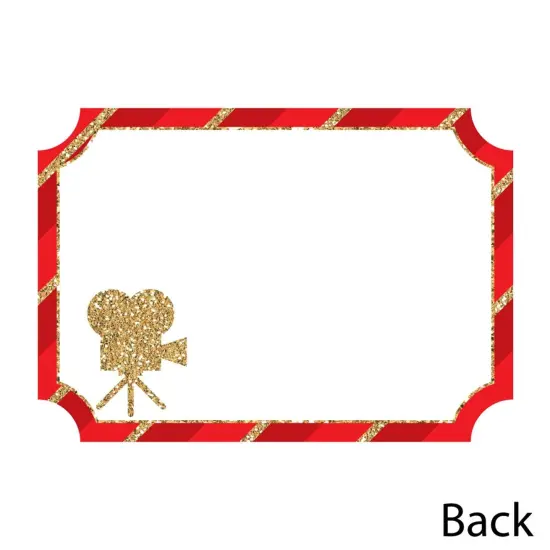 Big Dot of Happiness Red Carpet - Shaped Thank You Cards - Movie Night Party Thank You Note Cards with Envelopes - Set of 12 {6}