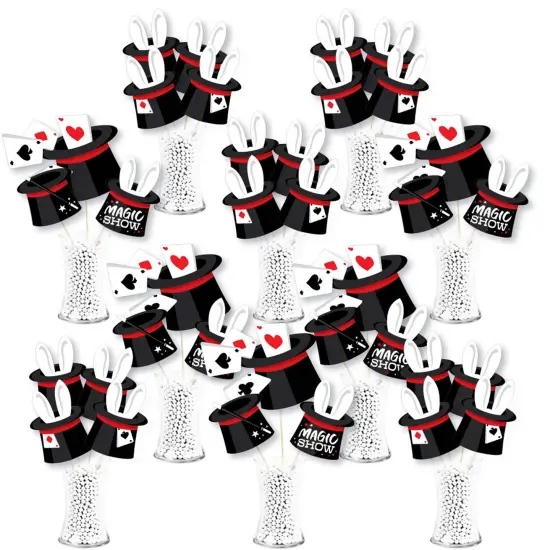 Big Dot of Happiness Ta-Da, Magic Show - Magical Birthday Party Centerpiece Sticks - Showstopper Table Toppers - 35 Pieces {1}