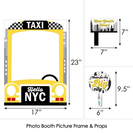 Big Dot of Happiness NYC Cityscape - New York City Party Selfie Photo Booth Picture Frame and Props - Printed on Sturdy Material {6}