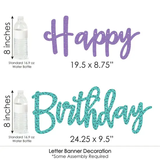 Big Dot of Happiness 90's Throwback - 1990's Birthday Party Letter Banner Decoration - 36 Banner Cutouts and Happy Birthday Banner Letters {7}