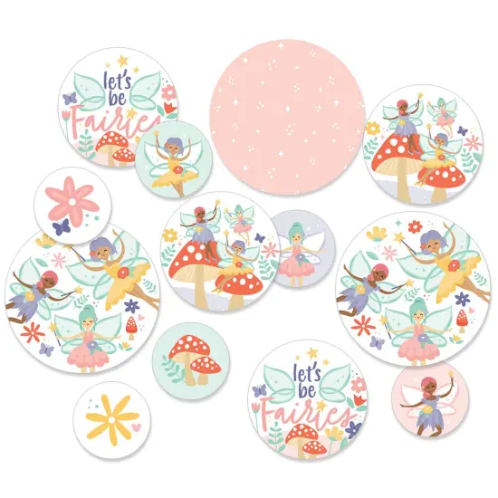 Big Dot of Happiness Let's Be Fairies - Fairy Garden Birthday Party Giant Circle Confetti - Party Decorations - Large Confetti 27 Count {1}
