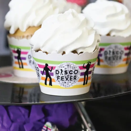 Big Dot of Happiness 70's Disco - 1970's Disco Fever Party Decorations - Party Cupcake Wrappers - Set of 12 {7}