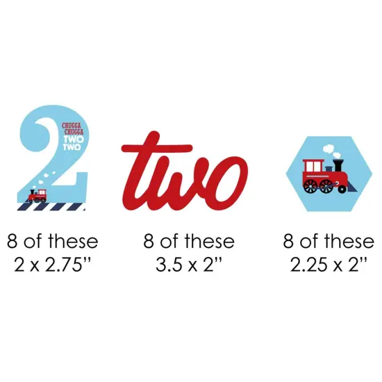 Big Dot of Happiness 2nd Birthday Railroad Party Crossing - Paper Straw Decor - Steam Train Second Birthday Party Striped Decorative Straws -Set of 24 {3}