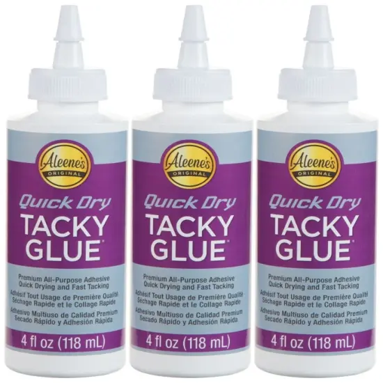 Aleene's Quick Dry Tacky Glue 3/Pkg-4oz {1}