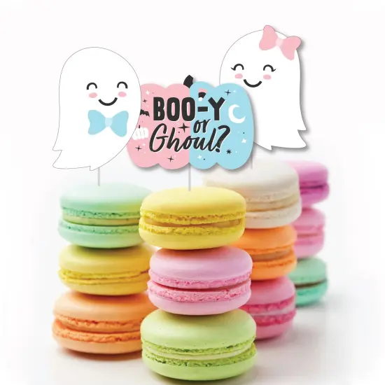 Big Dot of Happiness Boo-y or Ghoul - DIY Shaped Halloween Gender Reveal Party Cut-Outs - 24 Count {4}