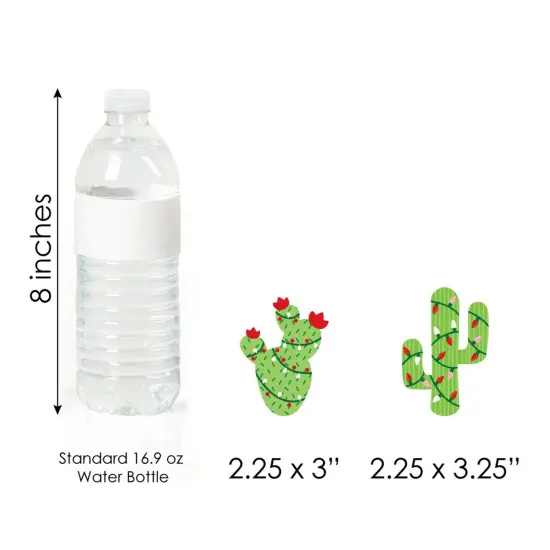Big Dot of Happiness Merry Cactus - Shaped Christmas Cactus Party Cut-Outs - 24 Count {4}