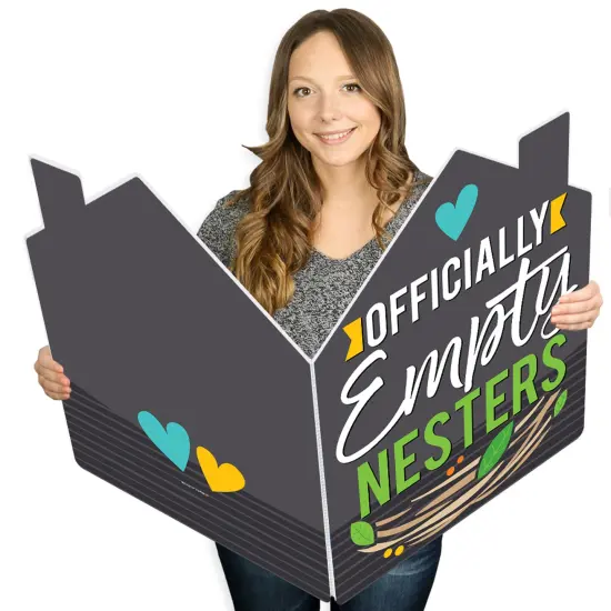 Big Dot of Happiness Empty Nesters - Empty Nest Congratulations Giant Greeting Card - Big Shaped Jumborific Card - 16.5 x 22 inches {1}