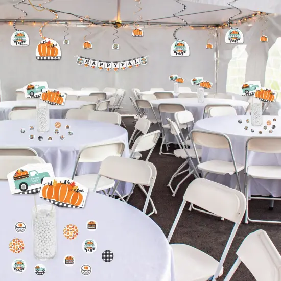 Big Dot of Happiness Happy Fall Truck - Harvest Pumpkin Party Supplies Decoration Kit - Decor Galore Party Pack - 51 Pieces {4}