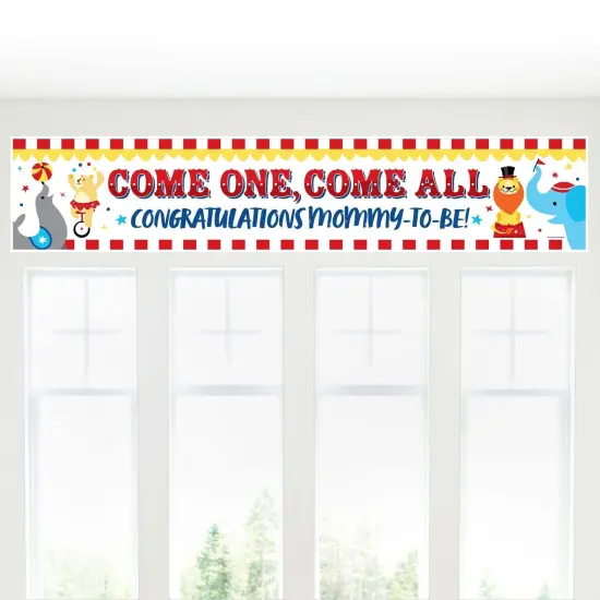 Big Dot of Happiness Carnival - Step Right Up Circus - Carnival Themed Baby Shower Decorations Party Banner {6}