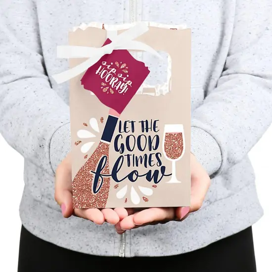 Big Dot of Happiness But First, Wine - Wine Tasting Party Favor Boxes - Set of 12 {6}