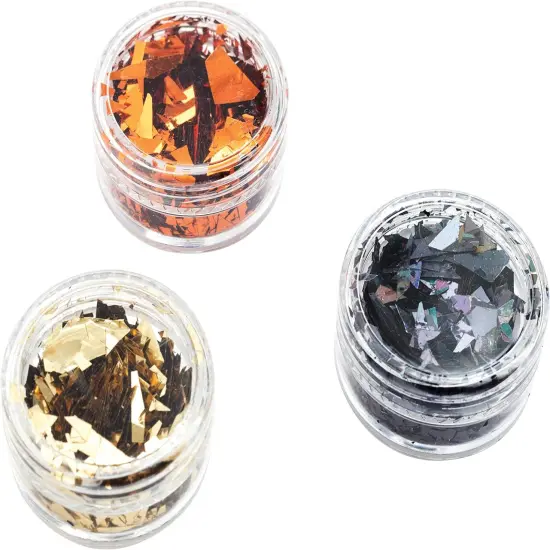 American Crafts Color Pour Foil Flakes .1oz-Metallic, 6/Pkg {4}