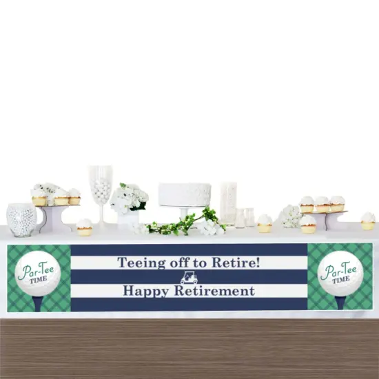 Big Dot of Happiness Par-Tee Time - Golf - Retirement Party Decorations Party Banner {4}