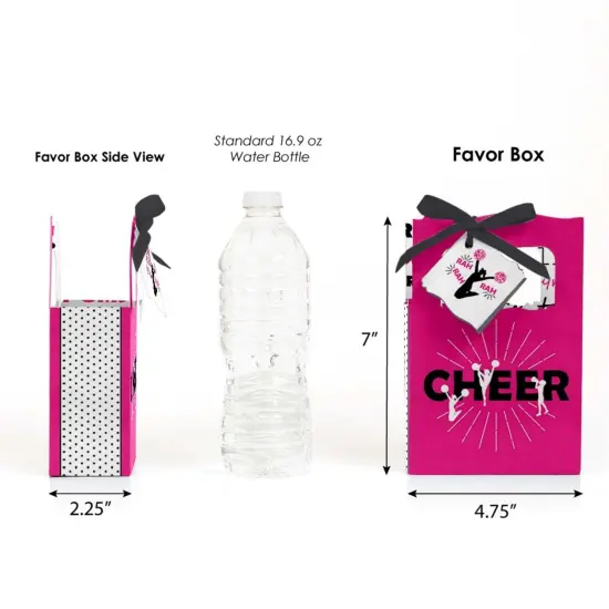 Big Dot of Happiness We've Got Spirit - Cheerleading - Birthday Party or Cheerleader Party Favor Boxes - Set of 12 {3}