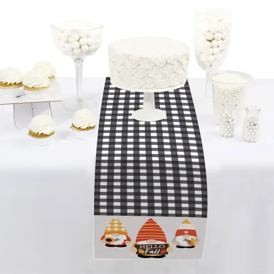 Big Dot of Happiness Fall Gnomes - Petite Autumn Harvest Party Paper Table Runner - 12 x 60 inches {3}