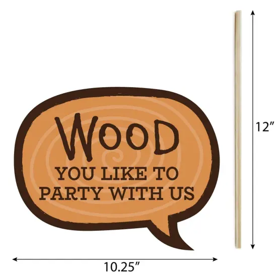 Big Dot of Happiness Funny Lumberjack - Channel the Flannel - Buffalo Plaid Photo Booth Props Kit - 10 Piece {6}