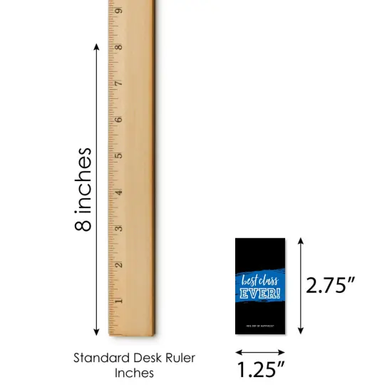 Big Dot of Happiness Reunited Blue - Mini Candy Bar Wrapper Stickers - Royal Blue School Class Reunion Party Small Favors - 40 Count {6}