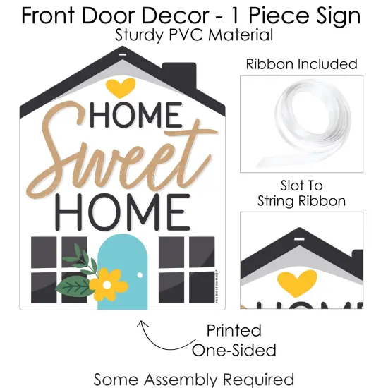 Big Dot of Happiness Welcome Home Housewarming - Hanging Porch New Sweet Home Outdoor Decorations - Front Door Decor - 1 Piece Sign {6}