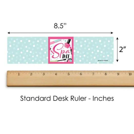 Big Dot of Happiness Spa Day - Girls Makeup Party Water Bottle Sticker Labels - Set of 20 {6}