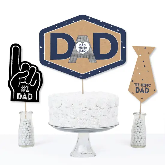 Big Dot of Happiness My Dad is Rad - Father's Day Centerpiece Sticks - Table Toppers - Set of 15 {4}
