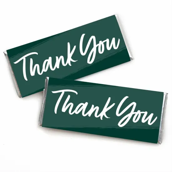 Big Dot of Happiness Emerald Elegantly Simple - Candy Bar Wrapper Guest Party Favors - Set of 24 {1}