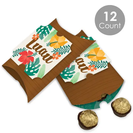 Big Dot of Happiness Tropical Luau - Favor Gift Boxes - Hawaiian Beach Party Large Pillow Boxes - Set of 12 {3}