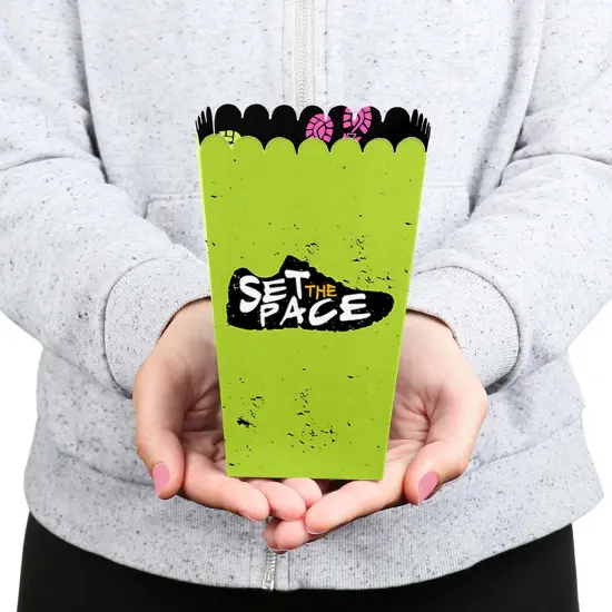 Big Dot of Happiness Set the Pace - Running - Track, Cross Country or Marathon Party Favor Popcorn Treat Boxes - Set of 12 {6}