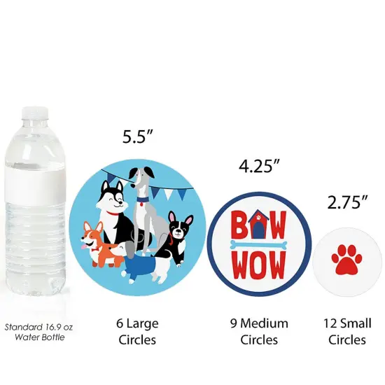 Big Dot of Happiness Pawty Like a Puppy - Dog Baby Shower or Birthday Party Giant Circle Confetti - Party Decorations - Large Confetti 27 Count {4}