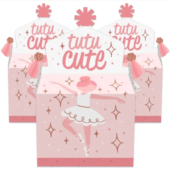 Big Dot of Happiness Tutu Cute Ballerina - Treat Box Party Favors - Ballet Birthday Party or Baby Shower Goodie Gable Boxes - Set of 12 {3}