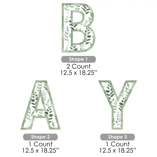 Big Dot of Happiness Boho Botanical Baby - Yard Sign Outdoor Lawn Decorations - Greenery Baby Shower Yard Signs - BABY {7}