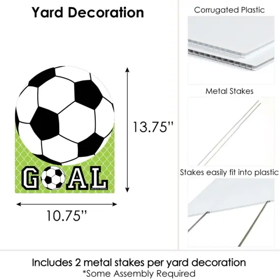 Big Dot of Happiness Goaaal - Soccer - Outdoor Lawn Sign - Baby Shower or Birthday Party Yard Sign - 1 Piece {7}