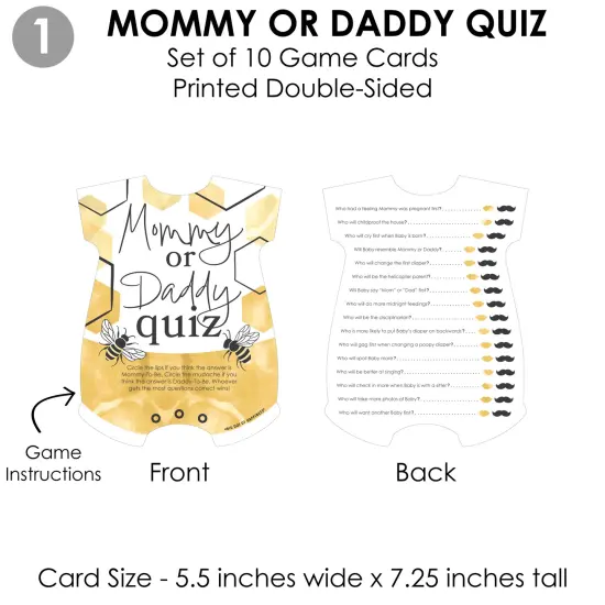 Big Dot of Happiness Little Bumblebee - 4 Baby Shower Games - 10 Cards Each - Gamerific Bundle {6}