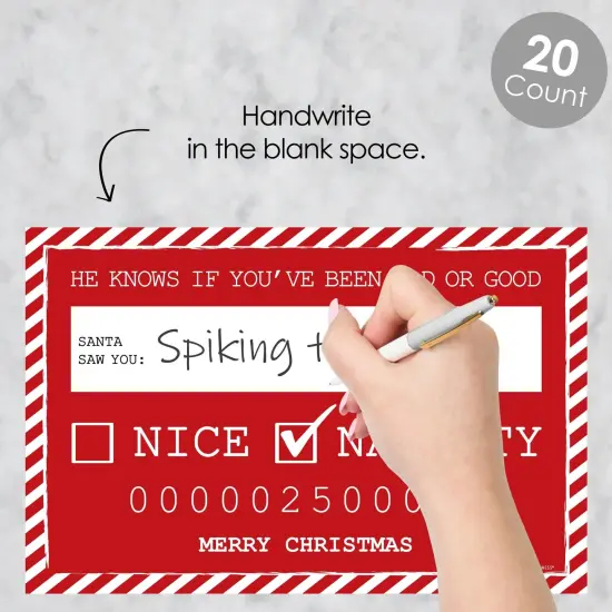 Big Dot of Happiness Santa's Naughty List Mug Shots - Christmas Party Photo Booth Props Party Mugshot Signs - 20 Count {3}
