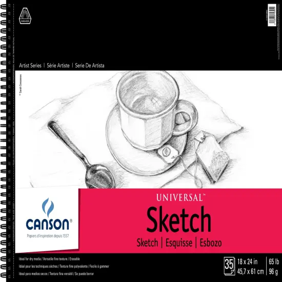 Canson Universal Spiral Sketch Book 18"X24"-35 Sheets {1}