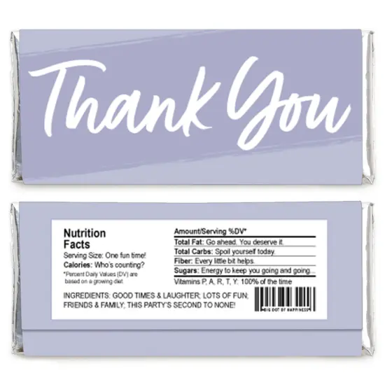 Big Dot of Happiness Purple Elegantly Simple - Candy Bar Wrapper Guest Party Favors - Set of 24 {3}