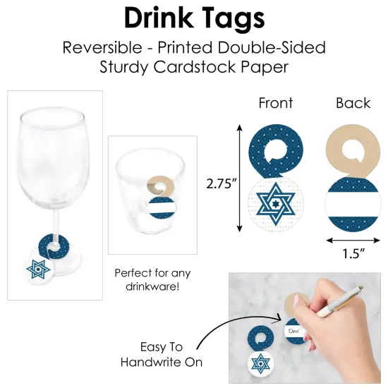 Big Dot of Happiness Happy Passover - Pesach Jewish Holiday Party Paper Charger and Table Decorations - Chargerific Kit - Place Setting for 8 {7}