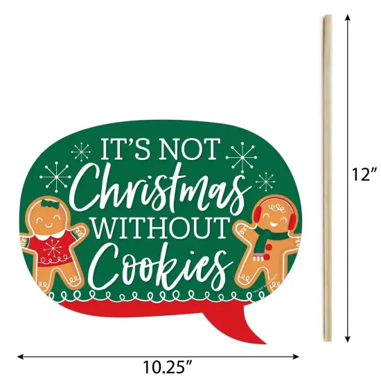 Big Dot of Happiness Funny Gingerbread Christmas - Gingerbread Man Holiday Party Photo Booth Props Kit - 10 Piece {6}