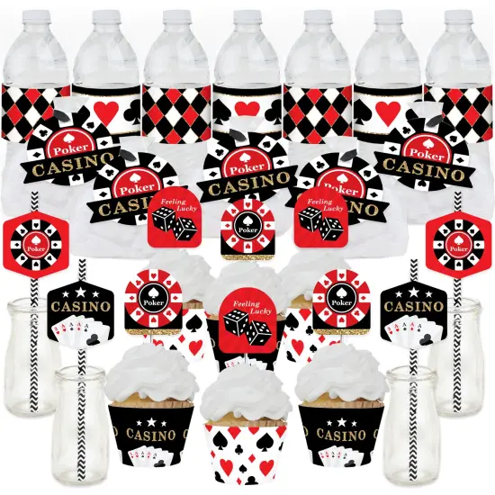 Big Dot of Happiness Las Vegas - Casino Party Favors and Cupcake Kit - Fabulous Favor Party Pack - 100 Pieces {1}