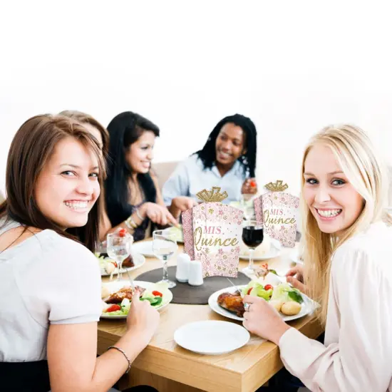 Big Dot of Happiness Mis Quince Anos - Table Decorations - Quinceanera Sweet 15 Birthday Party Fold and Flare Centerpieces - 10 Count {7}