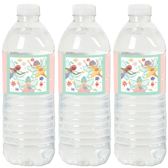 Big Dot of Happiness Let's Be Fairies - Fairy Garden Birthday Party Water Bottle Sticker Labels - Set of 20 {1}