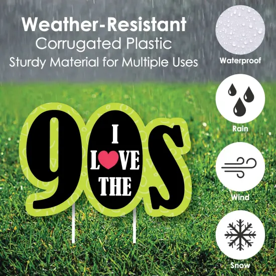 Big Dot of Happiness 90's Throwback - 90s Lawn Decorations - Outdoor 1990s Party Yard Decorations - 10 Piece {6}