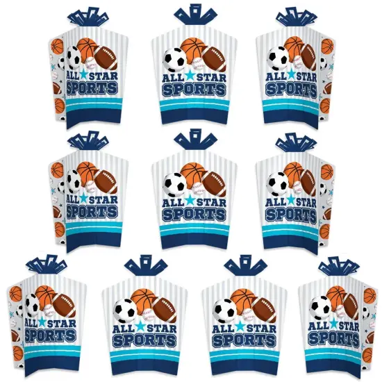 Big Dot of Happiness Go, Fight, Win - Sports - Table Decorations - Baby Shower or Birthday Party Fold and Flare Centerpieces - 10 Count {1}