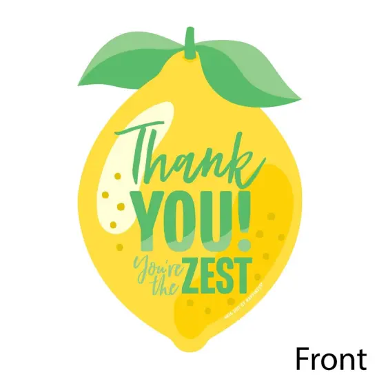 Big Dot of Happiness So Fresh - Lemon - Shaped Thank You Cards - Citrus Lemonade Party Thank You Note Cards with Envelopes - Set of 12 {4}
