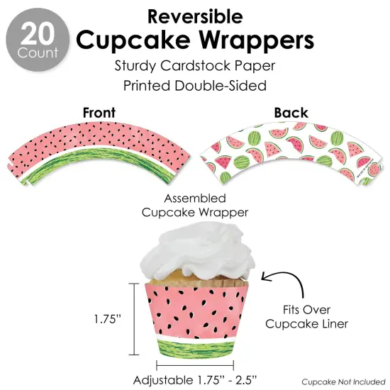 Big Dot of Happiness Sweet Watermelon - Fruit Party Favors and Cupcake Kit - Fabulous Favor Party Pack - 100 Pieces {6}