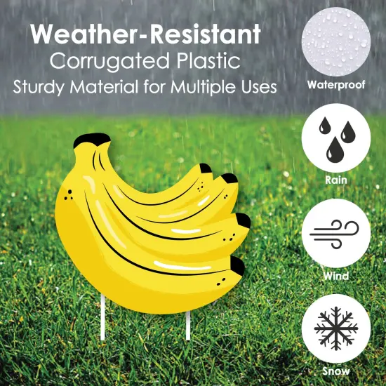 Big Dot of Happiness Let's Go Bananas - Lawn Decorations - Outdoor Tropical Party Yard Decorations - 10 Piece {4}