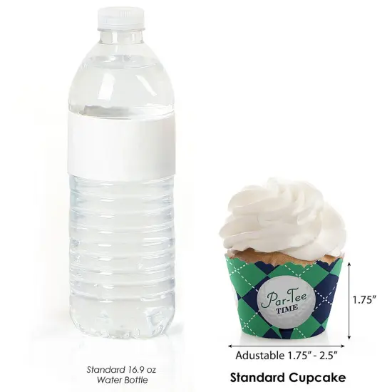 Big Dot of Happiness Par-Tee Time - Golf - Birthday or Retirement Party Decorations - Party Cupcake Wrappers - Set of 12 {4}