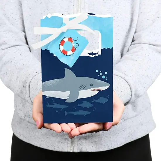Big Dot of Happiness Shark Zone - Jawsome Party or Birthday Party Favor Boxes - Set of 12 {6}