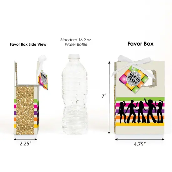 Big Dot of Happiness 70's Disco - 1970's Disco Fever Party Favor Boxes - Set of 12 {3}